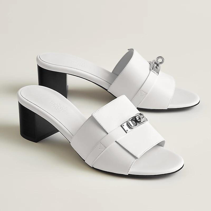 Giày Hermes Gigi 50 Sandal Nữ Trắng